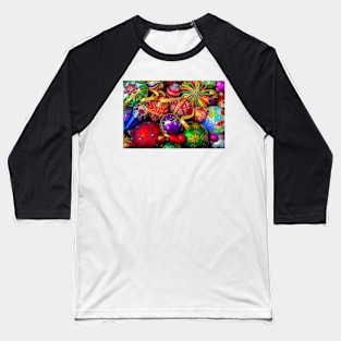 Wonderful Bright Christmas Ornaments Still Life Baseball T-Shirt